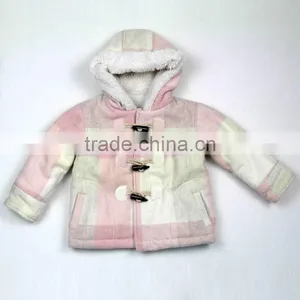 Plaid Pure Cotton Thicken Infant Wear Hooded Baby Coats thumbnail-1