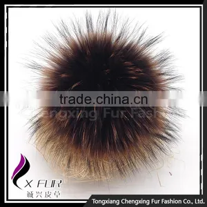 CX-R-50 2017 New Fashion Raccoon Fur Ball Keychain thumbnail-3