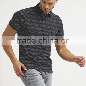 MGOO Summer Fashion Men Striped Polo Shirts 100% Cotton Short Sleeve Slim Fit Polo Shirt thumbnail-2