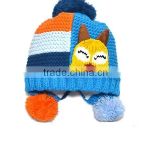 Fashion Baby Knitting Hat Winter Hat With Pompom thumbnail-1