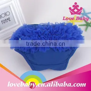 Hot Sale Adorable Solid Color Baby Lace Bloomers Wholesale Lace Ruffle Cotton Bloomers thumbnail-4
