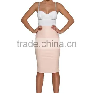 Wholesale PU Leather Pencil Skirt Fashion Leather Skirt Women thumbnail-4