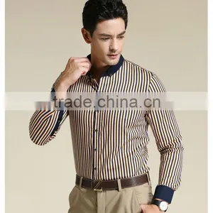 2017 Latest Fashionable Mens Stripe Shirt thumbnail-3