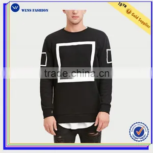 Wensfashion Fleece Square Graphic Sweatshirt Blank Crewneck Sweatshirt For Men thumbnail-1