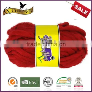 Charmkey Wholesale Hand Knitting Yarn Acrylic Polyester Thick Roving Yarn for Hats thumbnail-1