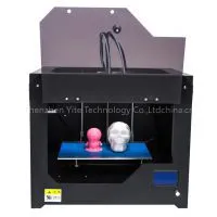 2016 China Professional Desktop FDM 3D Printer Manufacturer With Dual Extruder Free 1kg PLA Filament thumbnail-2
