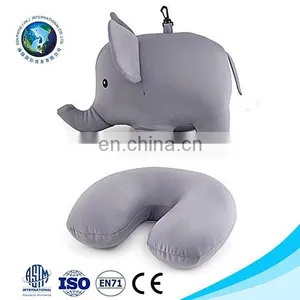 NEW 2 In1 Switch Reversible Soft Grey Elephant Plush Toy U Shape Pillow 2017 Personalized Travel Neck Pillow thumbnail-1