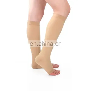 Compression Socks Knee-Hi Firm Support Open Toe Compression Stockings 20-30mmHg#YLW-15 thumbnail-3
