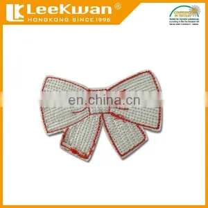 Cheap Butterfly Bow Tie Sequins Bead Applique Patch for Clothing Accessories , Flower Sequin Badge thumbnail-3