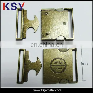 Backpack Engraved Logo Metal Side Release Buckle thumbnail-1