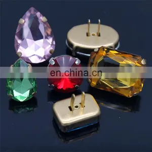 New Design Cheap Rhinestone Buckle With Prong Glass Bead With Claw for Decorative thumbnail-1