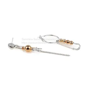 Dangle Drop E06-26305 Crystal Hoop Earrings Cubic Zirconia Drop Earrings E06-26305 thumbnail-2