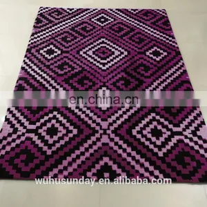 Machine Knitted Micro Fiber Rug With Polyester Pile M151 Blue thumbnail-5