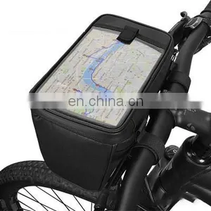 Bike Bag Bicycle With Adjustable Hooks Carrying Handle Reflective Trim and Large Pockets thumbnail-1