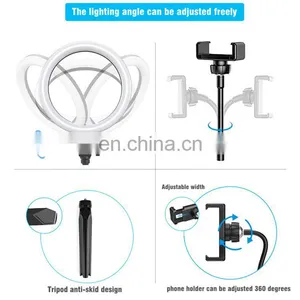 10 Inch 26 cm Dimmable LED Desktop Live Broadcast Makeup Photographic Selfie Led Ring Light thumbnail-5