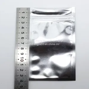 100 Pieces of Transparent Silver to Seal Sealing Seal Polyester Film Bag X14 8.5 cm (3.3 X5.5 Inches) Used in Aluminum Foil Zipper Heat Sealing Packaging Plastic Valve Lock Zipper Lock Bulk Food Storage Candy Aluminum Foil Bag thumbnail-4