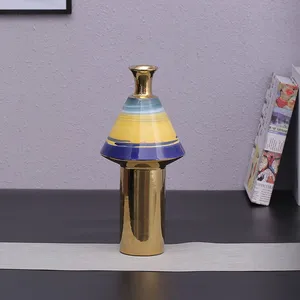 Colorfully Umbrella Small-Bore Nordic Style Jingdezhen Ceramic Vase For Home Table Decoration thumbnail-2