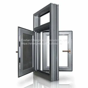 Factory Double Glazed Aluminum Window Fly Screen Fly Screens for Casement Windows thumbnail-2