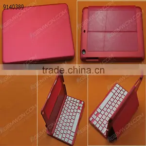 Bluetooth Keyboard for IPad Mini,red Plastic Keyboard + Leather + pc Case Ultra-light and Thin Bluetooth Keyboard With 7color ba thumbnail-1