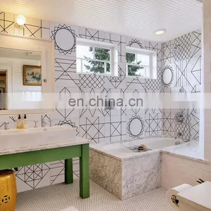 Nordic Contracted Geometrical Tile Lozenge Line Mixes Spell Kitchen Wall Brick thumbnail-1