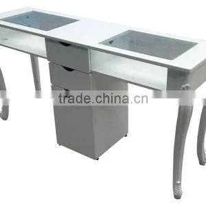 Salon Equipment:Double Nail Table, Manicure Table Nail Salon Furniture thumbnail-3