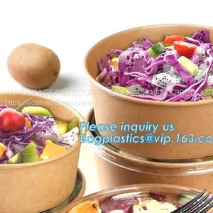Custom Printed Disposable Hot Soup Bowls, Kraft Paper Soup Cup,16oz Custom Logo Printed Disposable Kraft Paper Soup Cup thumbnail-4