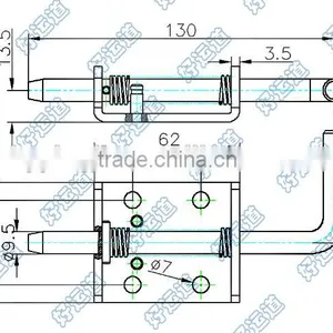 Spring Loaded Bolt D9.5mm 02407 thumbnail-2