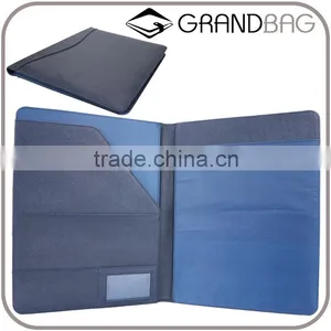 Wholesale High Quality CONTRAST COLOR Genuine Saffiano Leather Office File Bag Document Folder thumbnail-1