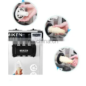 Italian Ice Cream Machine Soft Ice Cream Making Machine Machine Case Green Silver Orange Sea Steel Golden Stainless Power Wooden thumbnail-3