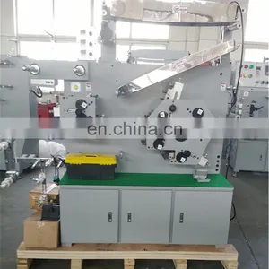 UGS42S 4 Plus 2 HY Multiple Color Automatic Taffeta Fabric Label Flexo Printer, Polyester Satin Flexographic Printing Machine thumbnail-2