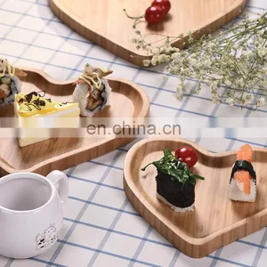Wholesale Creative Design Restaurant Heart Shaped Bamboo Serving Tray thumbnail-1