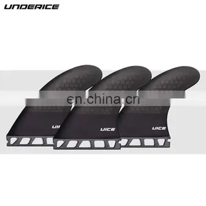 OEM ODM Colorful Eco 3-piece Detachable SSUP Carbon Fin Honeycomb Fiberglass Carbon Fiber Surfboard Fins for Surfing thumbnail-4