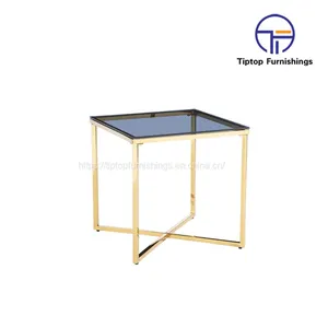 Modern Luxury Fashion Stainless Steel Decoration Stand Small Tables 3pcs Set Tables for Living Room Furniture thumbnail-1
