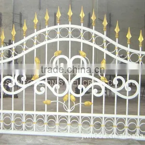 White Wrought Iron Fence thumbnail-1