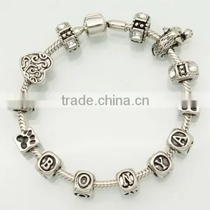 DIY Handmade Cube Letter Alphabet Custom Leather Bracelet thumbnail-5