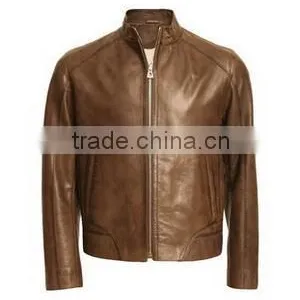 Leather Jacket in Dark Brown Color thumbnail-1