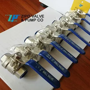 NPT Thread Two Piece Cast Steel Floating Ball Valve thumbnail-5