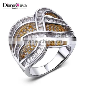 New Product 2017 Unique Jewelry Design 3D Look Zircon Channel Set Deluxe Lady Ring thumbnail-1