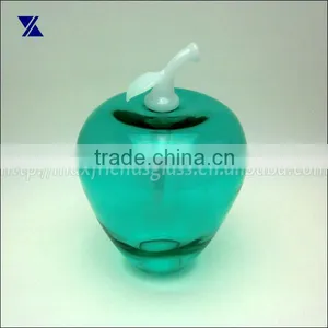 Hand Made Art Glass Cased Clear Blue Apple Glass Reed Diffuser thumbnail-1