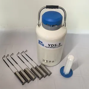 ISO9001 Animal Artificial Insemination Yds3L Small Liquid Nitrogen Tank thumbnail-4