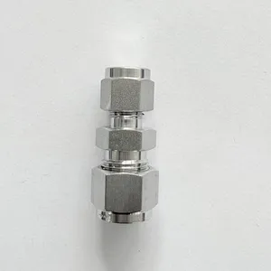ASTM A182 Compliant Double Ferrule Straight Connector for Industrial Applications thumbnail-1