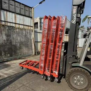 Five-Wheel Steel Platform Trolley for Heavy-Duty Warehouse and Tool Storage thumbnail-3