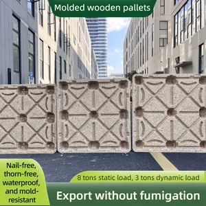 Eco-friendly, Recyclable Molded Wood Pallets — Compliant With European and American Standards — Hassle-Free Export thumbnail-1