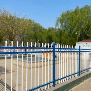 Heavy Duty Welded Steel Fence Panel With Wrought Iron Picket and Finials for Durability thumbnail-2