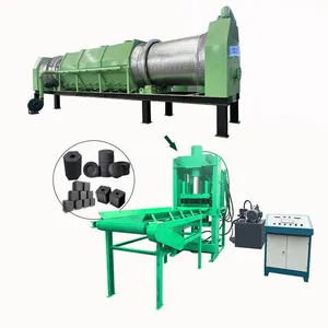 Agricultural Waste Biomass Charcoal Machine Sawdust Rice Husk Coconut Shell Briquette Charcoal Making Line thumbnail-1