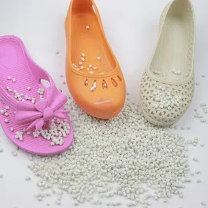 High Transparent Modified PVC Sandals Jelly Shoes With Granules Compound Beads thumbnail-3