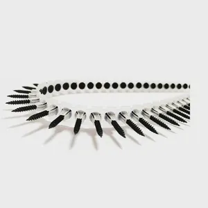 China Manufacturer Auto-feed Screws, Fine Thread, White Zinc Plated, Plastic Strip, 25-40mm Lengths, for Drywall Application thumbnail-4