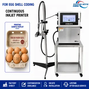 Small Character CIJ Inkjet Printer for Eggshell Date Batch and Traceability Code Printing thumbnail-1