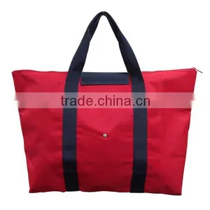 Red Polyester Folding / Foldable Shopping Bag thumbnail-3