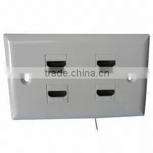 High Quality 120 Type Four Ports HDMI Faceplate thumbnail-1